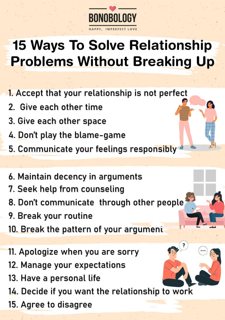 15 Ways To Solve Relationship Problems Without Breaking Up