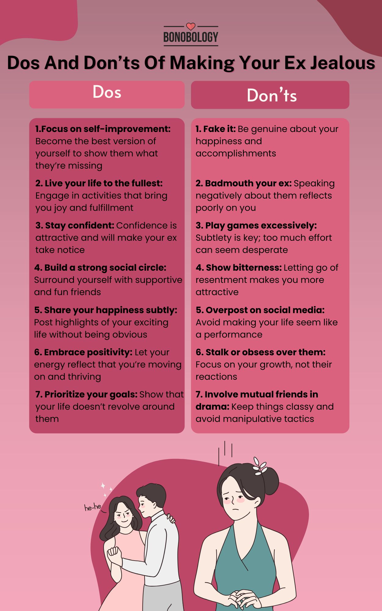 Infographic Dos And Don’ts Of Making Your Ex Jealous