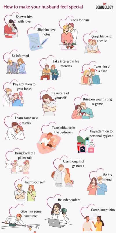 Infographic for how to make your husband feel special