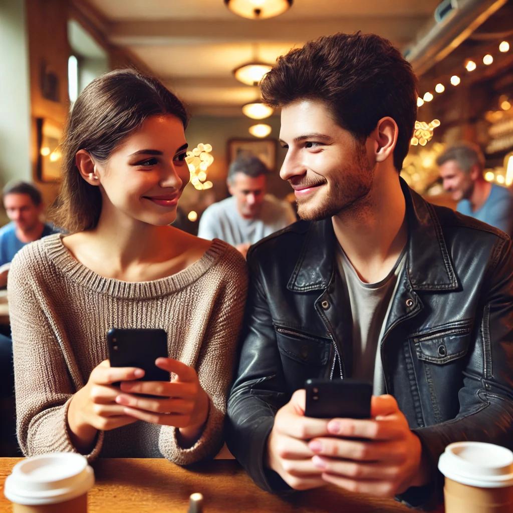 Couple smiling at each other