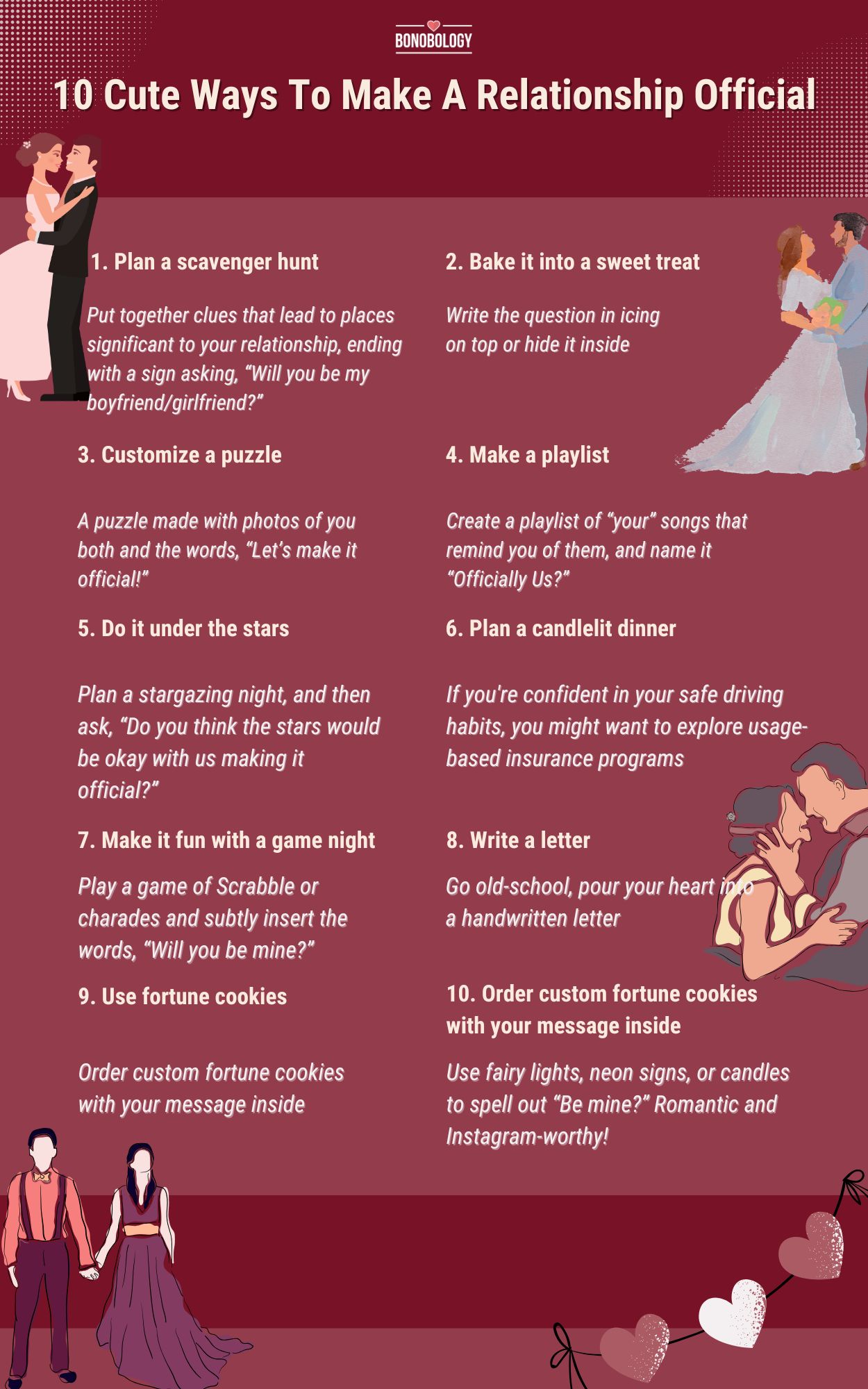 Infographic on Cute Ways To Make A Relationship Official