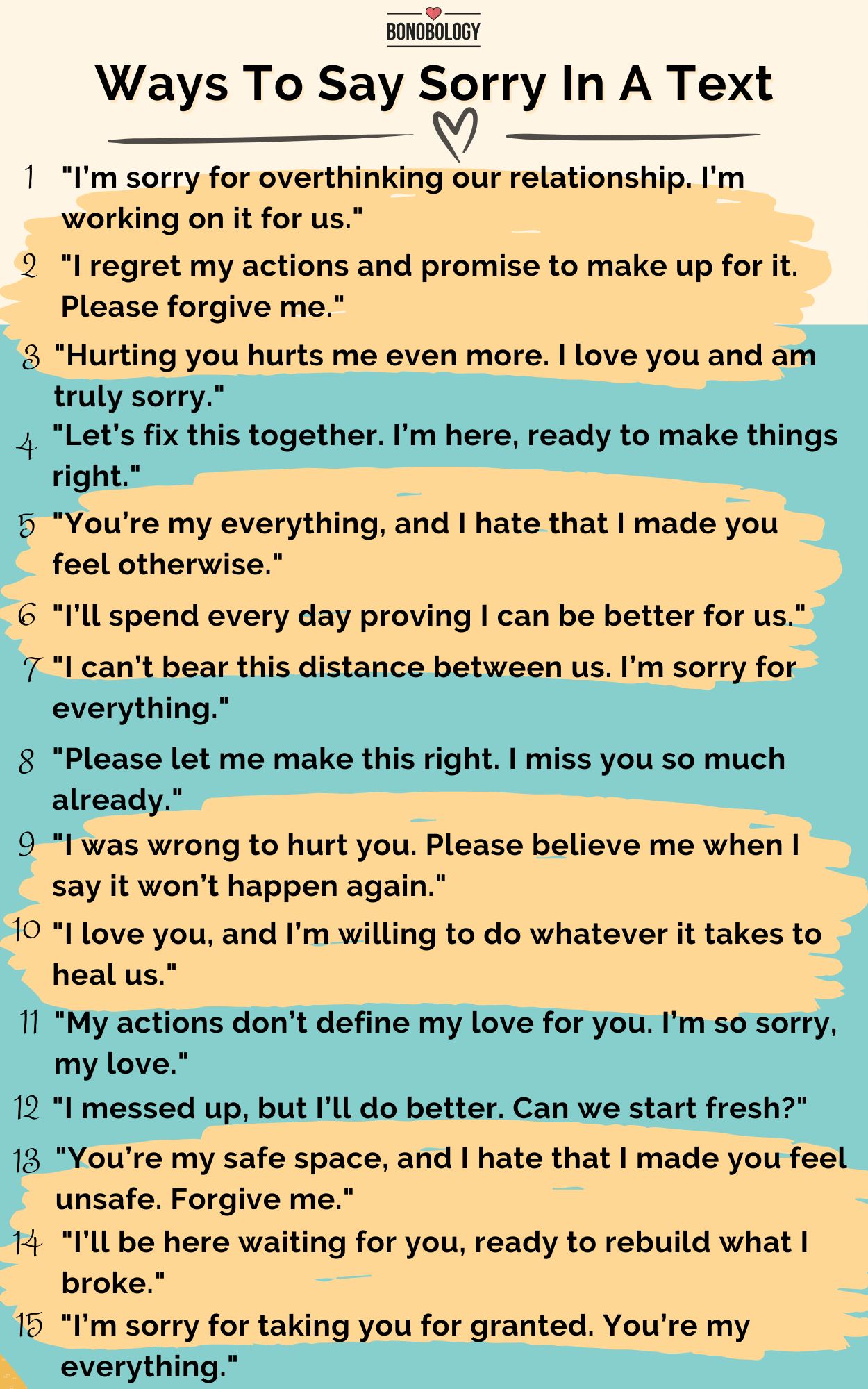 Ways To Say Sorry In A Text